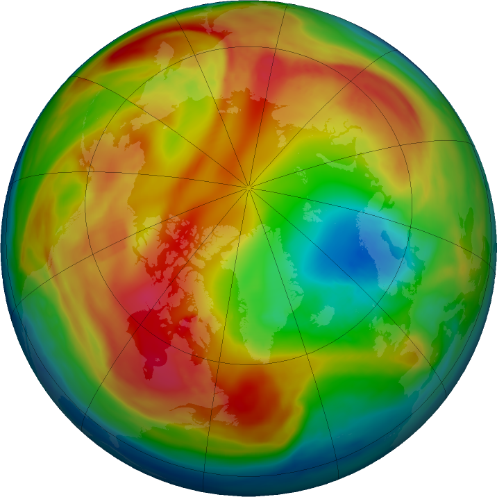 Arctic ozone map for 05 February 2017